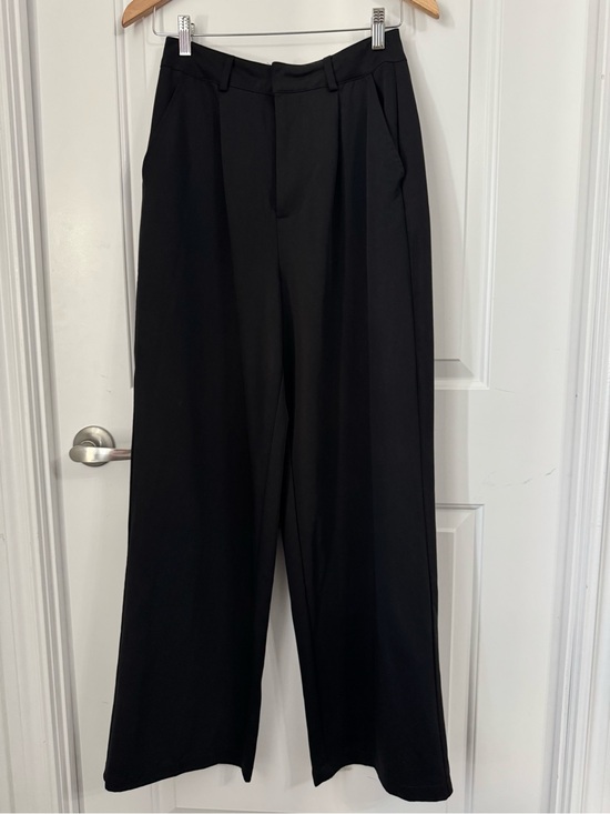 7 For All Mankind Pants - 7 for all Mankind Black Wide-Leg Dress Pants with pleats pockets, rayon, Small